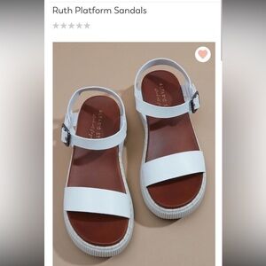Altar’d State Ruth Platform Sandals summer White NWT (Runs big! 7.5)